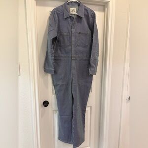 Lee Blue striped Union Denim Jumpsuit